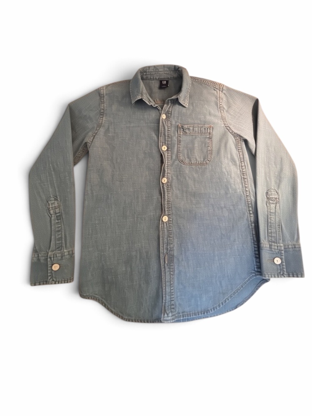 Kids GAP Light Blue Denim Button-Down Shirt - 100% cotton back to school